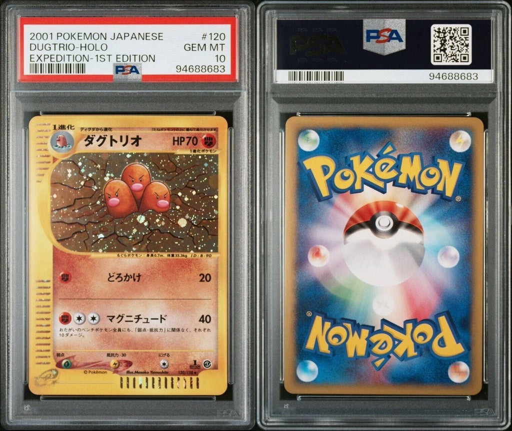 Pokemon Dugtrio 120/128 PSA 10 Gem Mint Japanese Expedition Holo Rare 1st Ed