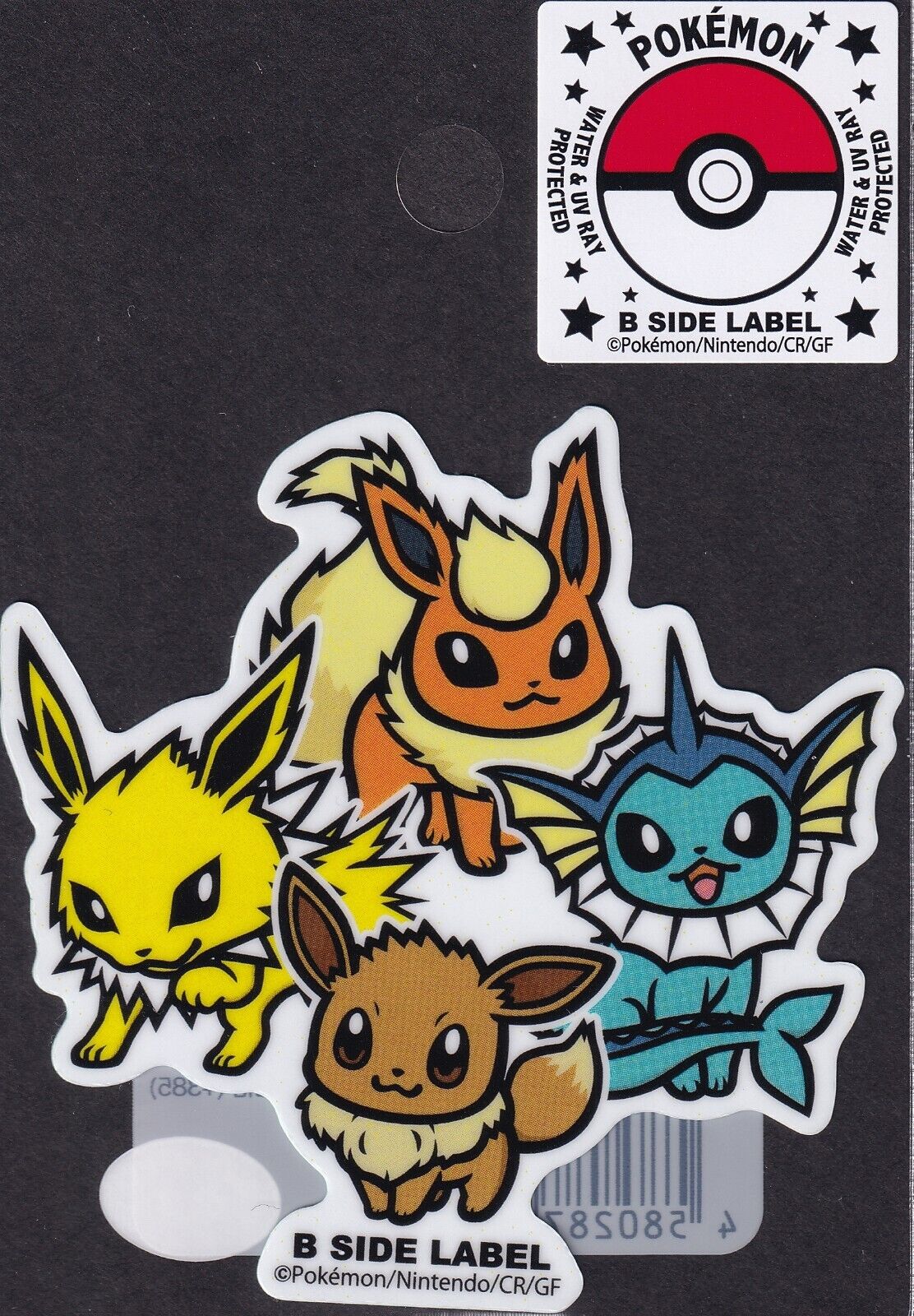 Pokemon Eeveelutions B-Side Label Japanese Premium Art Sticker New