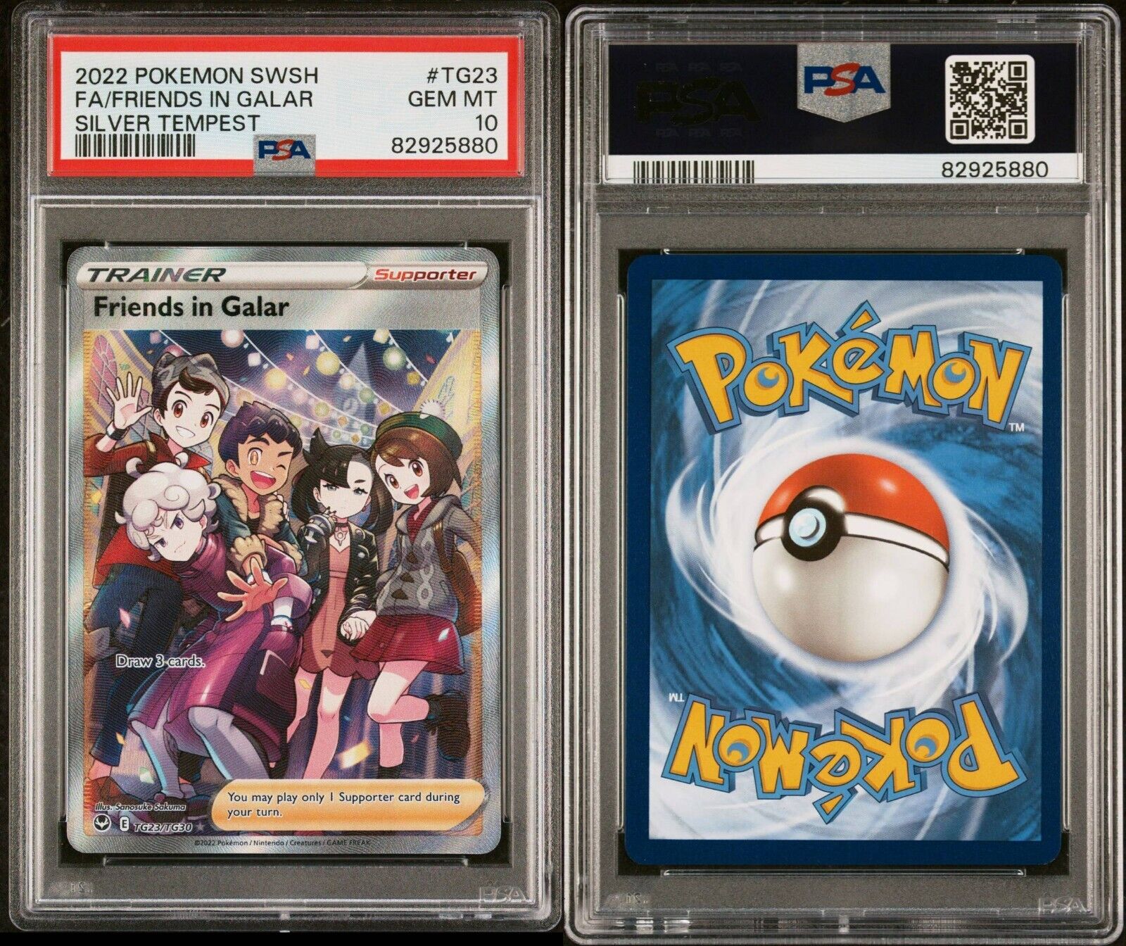 Pokemon Friends in Galar TG23/TG30 PSA 10 Gem Mint Silver Tempest Full Art
