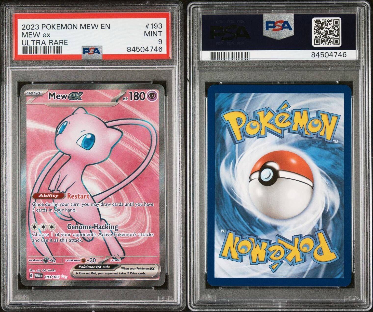 Pokemon Mew 193/165 PSA 9 Mint 151 Full Art Mew EN Scarlet & Violet