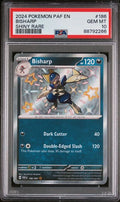 Pokemon Bisharp 186/091 PSA 10 Gem Mint Paldean Fates Shiny Holo Rare PAF EN
